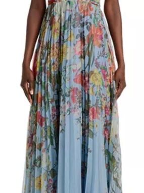 Bloomingdale's Pleated Floral Guest of Dress